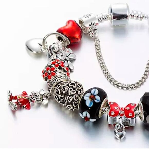 Disney Mickey Minnie Mouse Charm Bracelet - Picture 5 of 12